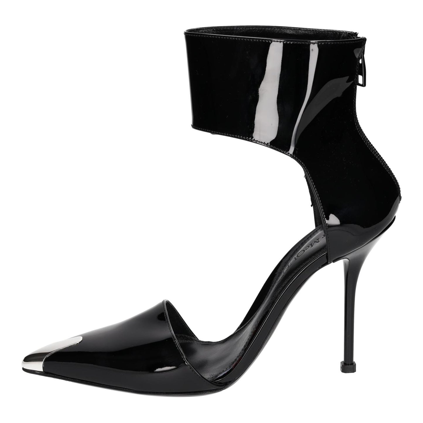 ALEXANDER MCQUEEN Black Patent Punk Pumps Heels Size UK6 EU39 NEW RRP 690