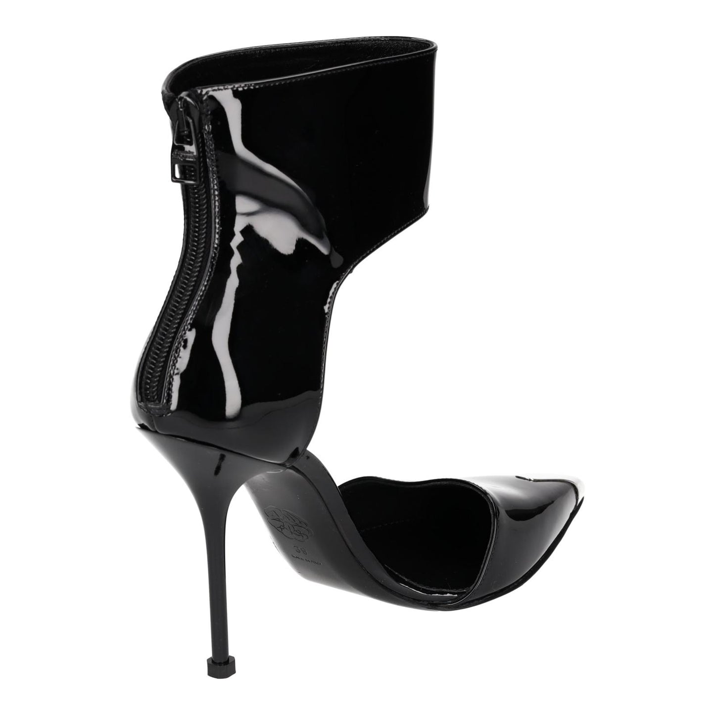 ALEXANDER MCQUEEN Black Patent Punk Pumps Heels Size UK6 EU39 NEW RRP 690