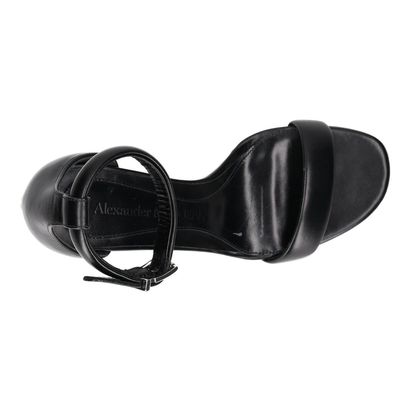 ALEXANDER MCQUEEN Black Runway Heeled Leather Sandal Size UK5 EU38 NEW RRP 790
