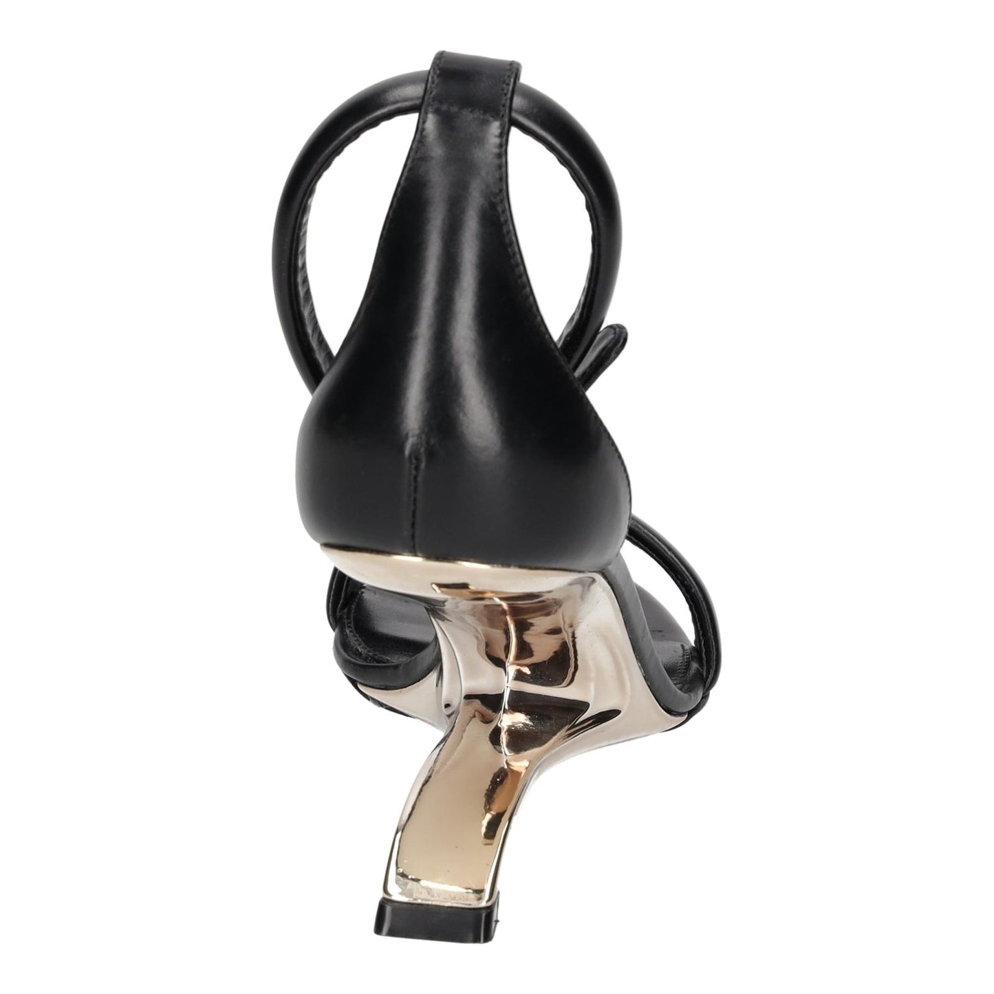 ALEXANDER MCQUEEN Black Runway Heeled Leather Sandal Size UK4 EU37 NEW RRP 790