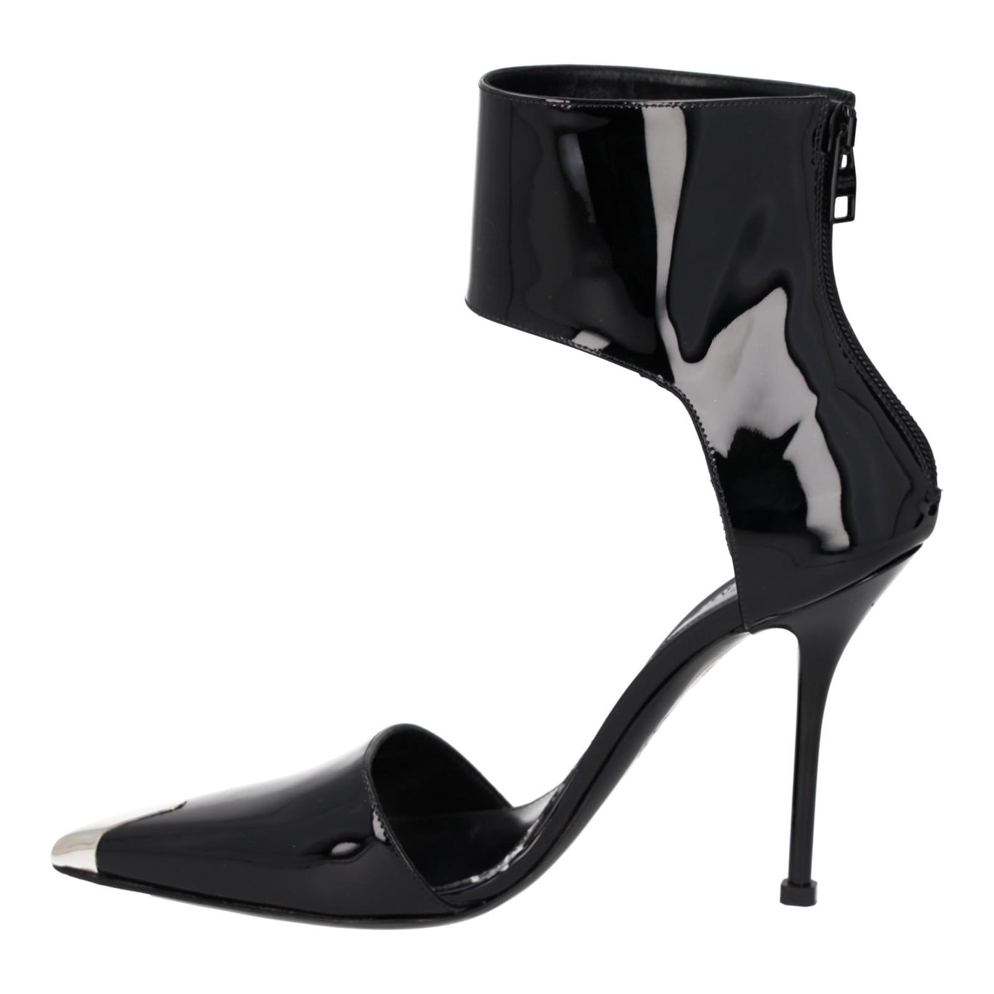 ALEXANDER MCQUEEN Black Patent Punk Pumps Heels Size UK4.5 EU37.5 NEW RRP 690
