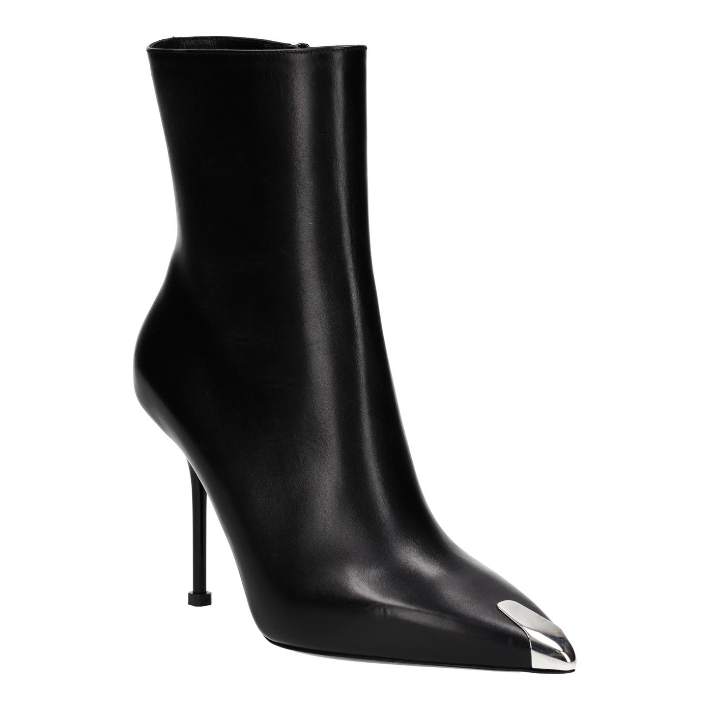 ALEXANDER MCQUEEN Black Toe-Cap Heeled Ankle Boots Leather UK7 EU40 NEW RRP 790