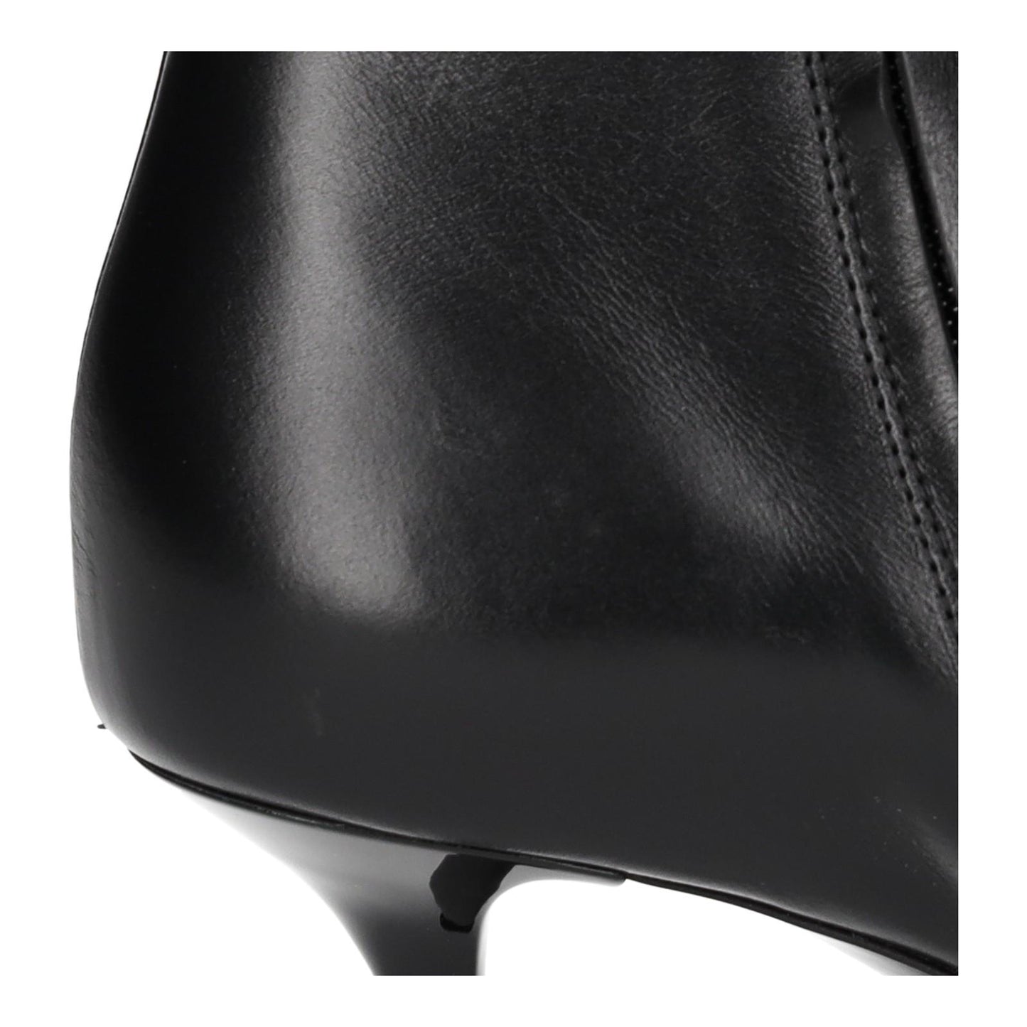 ALEXANDER MCQUEEN Black Toe-Cap Heeled Ankle Boots Leather UK4 EU37 NEW RRP 790