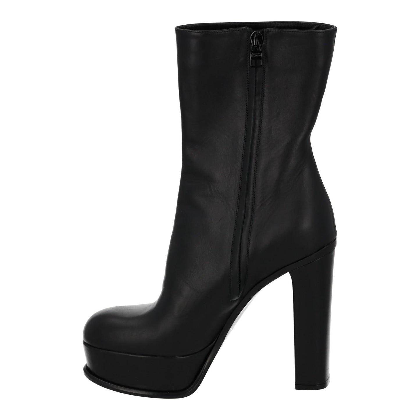 ALEXANDER MCQUEEN Ankle Boots Platform Heel Black Leather EU40 UK7 NEW RRP950