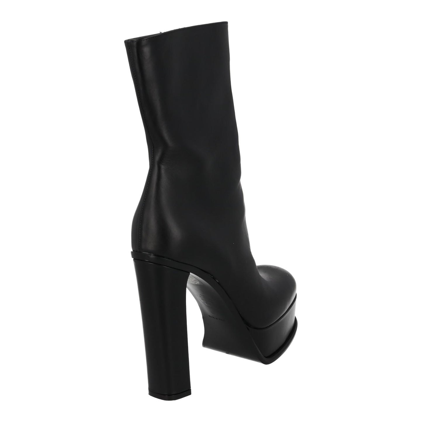 ALEXANDER MCQUEEN Ankle Boots Platform Heel Black Leather EU40 UK7 NEW RRP950