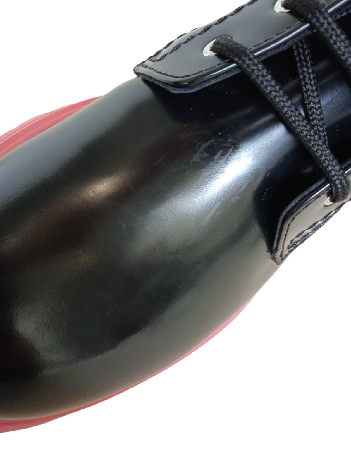 ALEXANDER MCQUEEN Wander Chelsea Boots Leather Black/Pink EU40 UK7 NEW RRP690