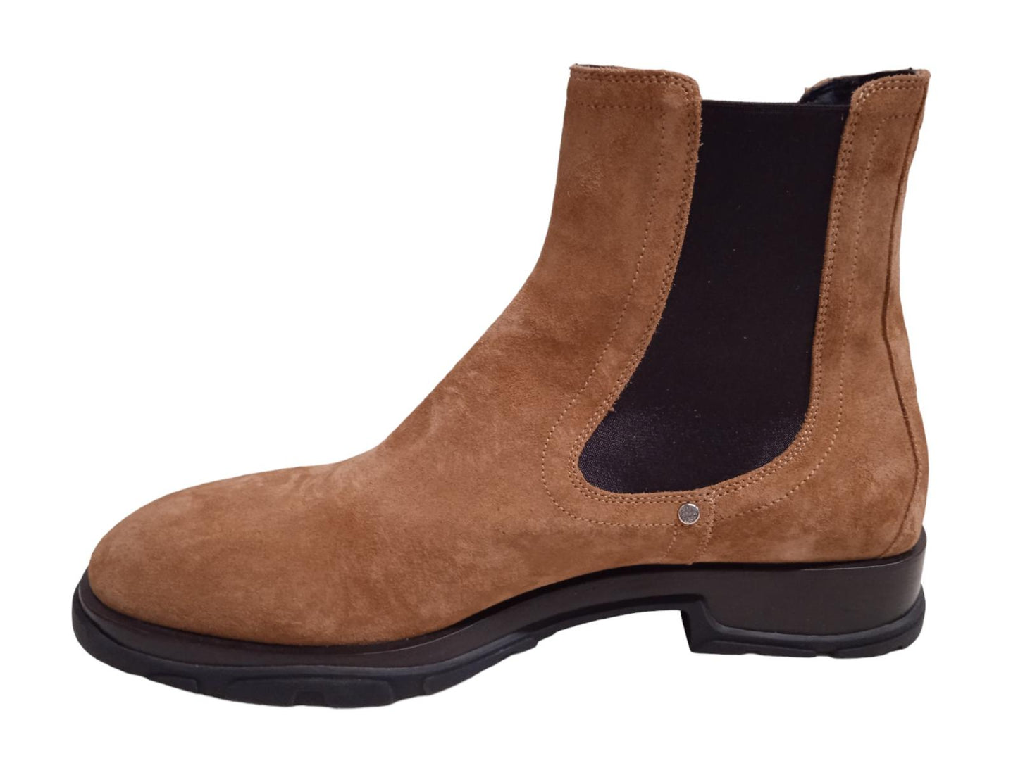 ALEXANDER MCQUEEN Tread Slim Chelsea Boots Suede Tan/Black EU45 UK11 NEW RRP790