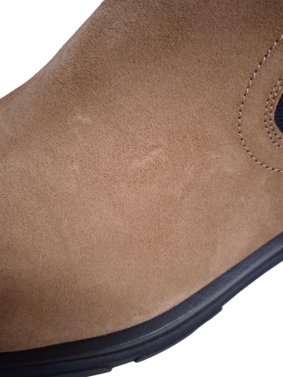 ALEXANDER MCQUEEN Tread Slim Chelsea Boots Suede Tan/Black EU45 UK11 NEW RRP790