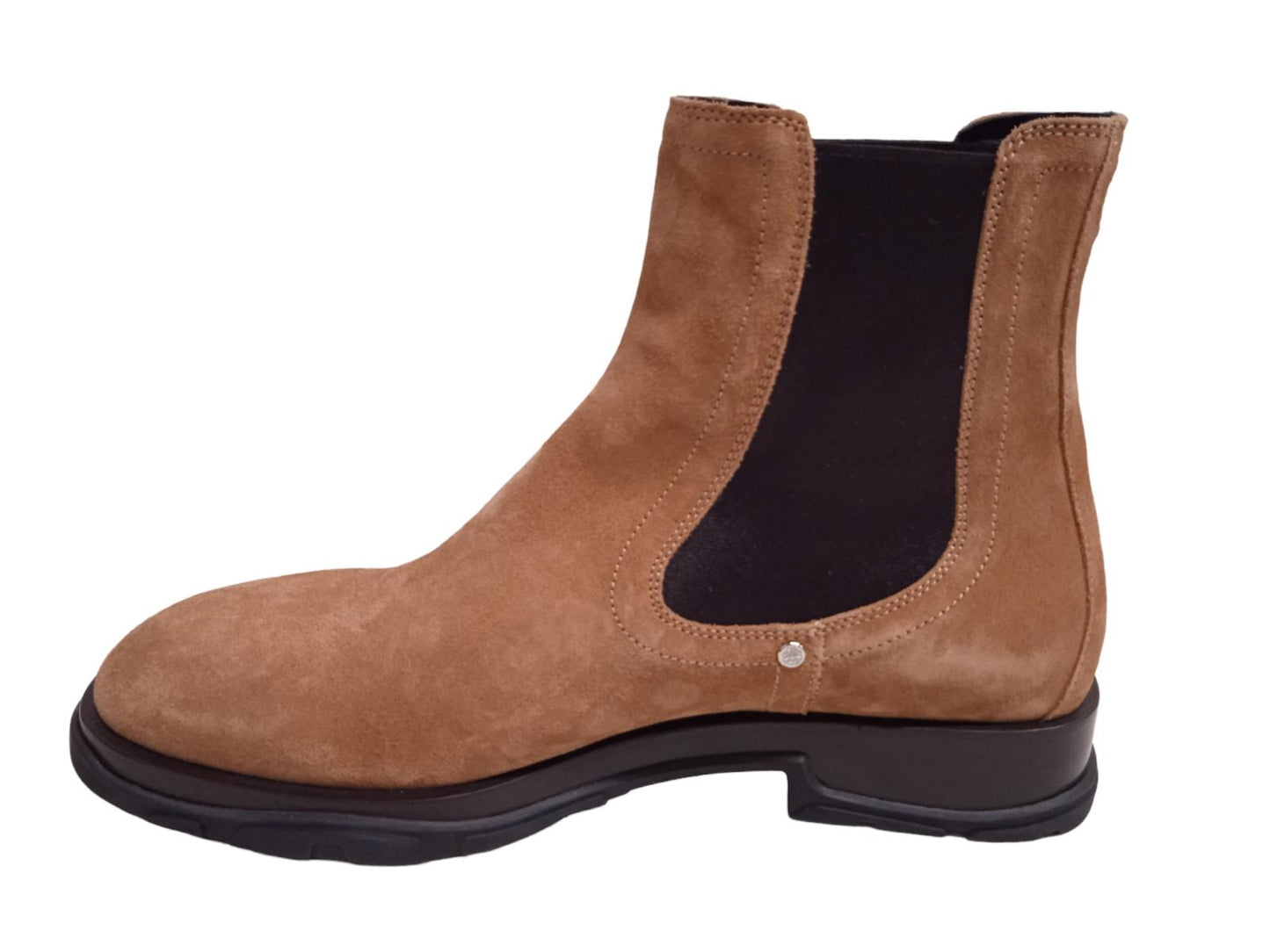 ALEXANDER MCQUEEN Tread Slim Chelsea Boots Suede Tan/Black EU42 UK8 NEW RRP790