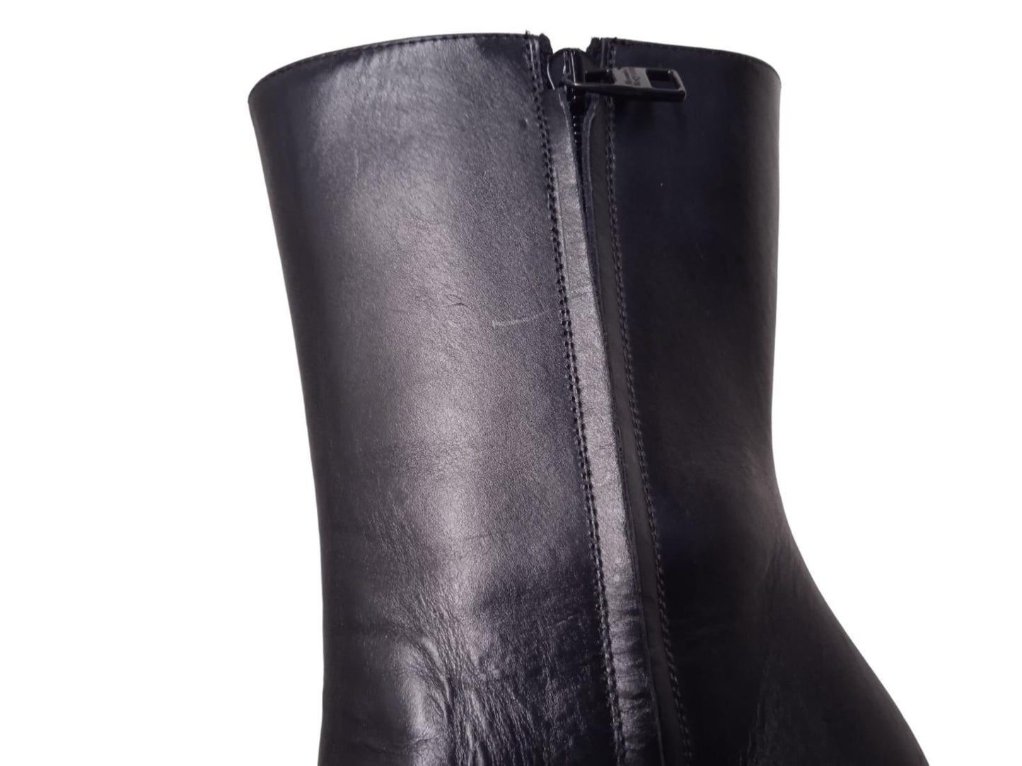 ALEXANDER MCQUEEN Platform Boots Leather Heeled Black EU37.5 UK4.5 NEW RRP950