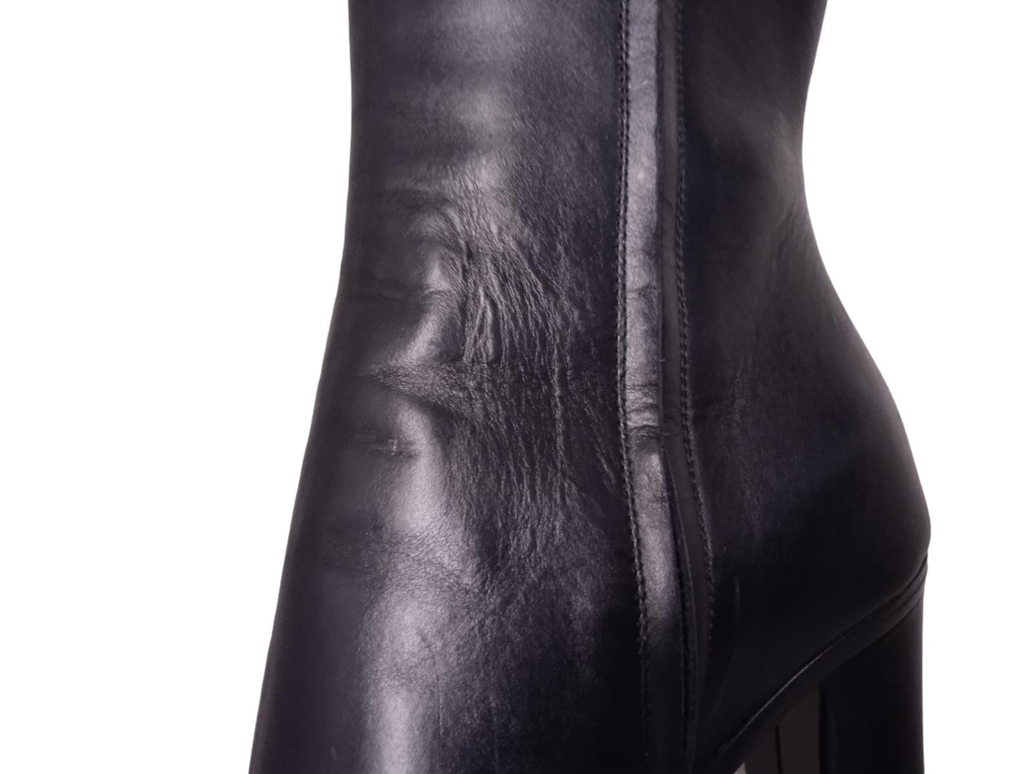ALEXANDER MCQUEEN Platform Boots Leather Heeled Black EU37.5 UK4.5 NEW RRP950