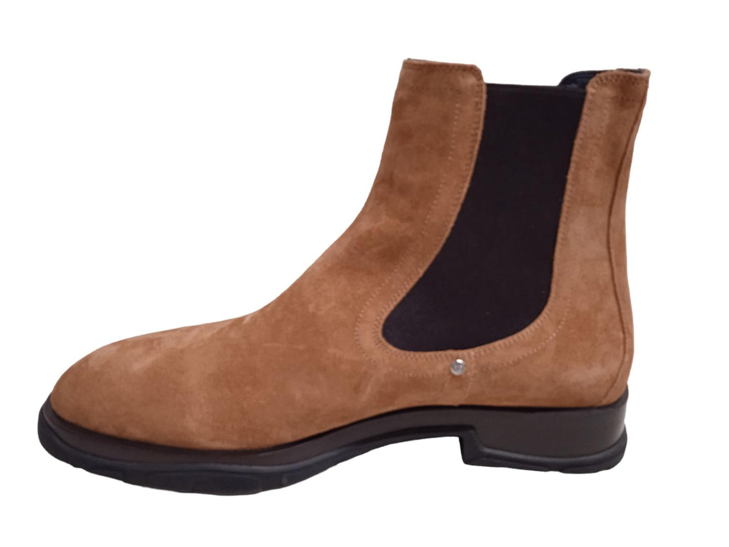ALEXANDER MCQUEEN Tread Slim Chelsea Boots Suede Tan/Black UK11.5 NEW RRP790