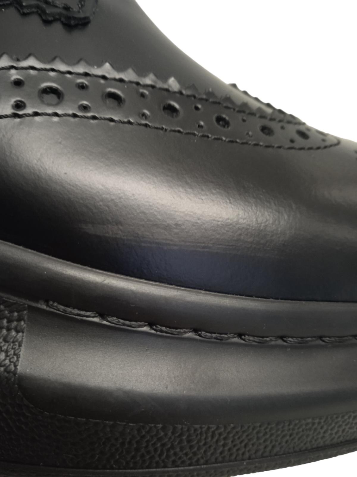 ALEXANDER MCQUEEN Hybrid Brogue Boots Leather Black EU44 UK10 NEW RRP550