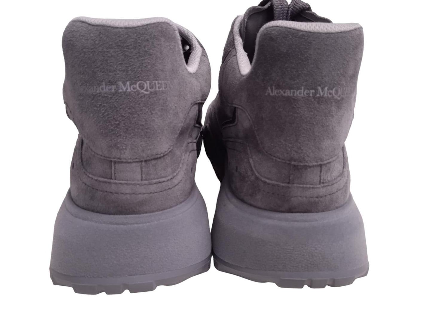 ALEXANDER MCQUEEN Court Mid-Top Tonal Trainers Suede Grey EU40 UK6 NEW RRP550