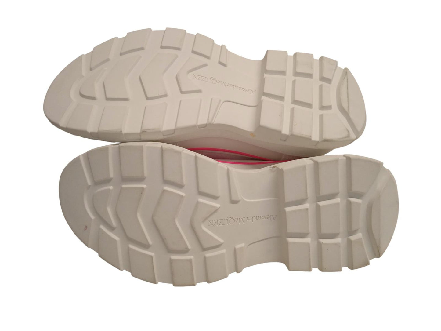 ALEXANDER MCQUEEN Tread Slick Sneakers Canvas White/Pink EU39 UK6 NEW RRP550