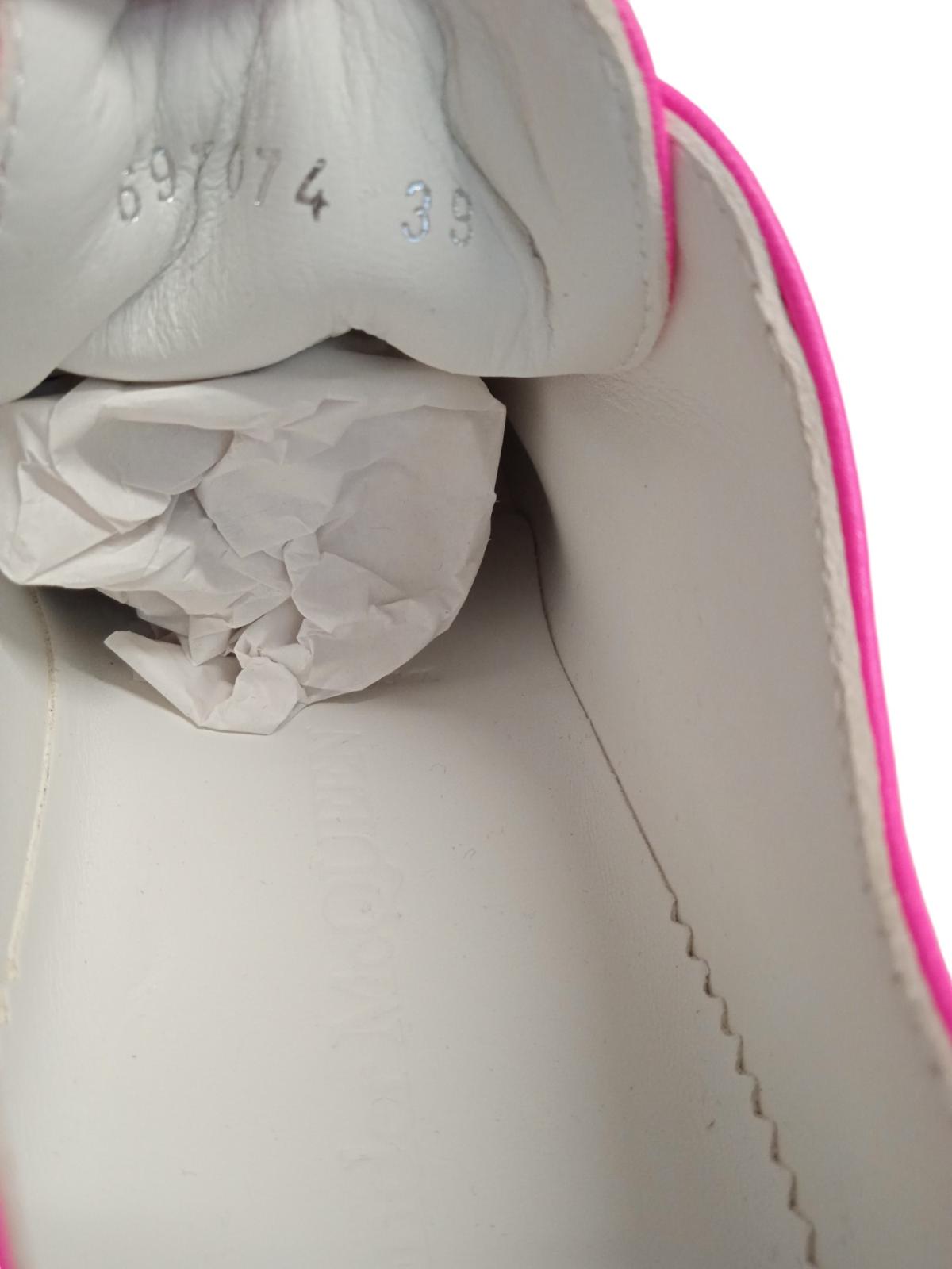 ALEXANDER MCQUEEN Tread Slick Sneakers Canvas White/Pink EU39 UK6 NEW RRP550