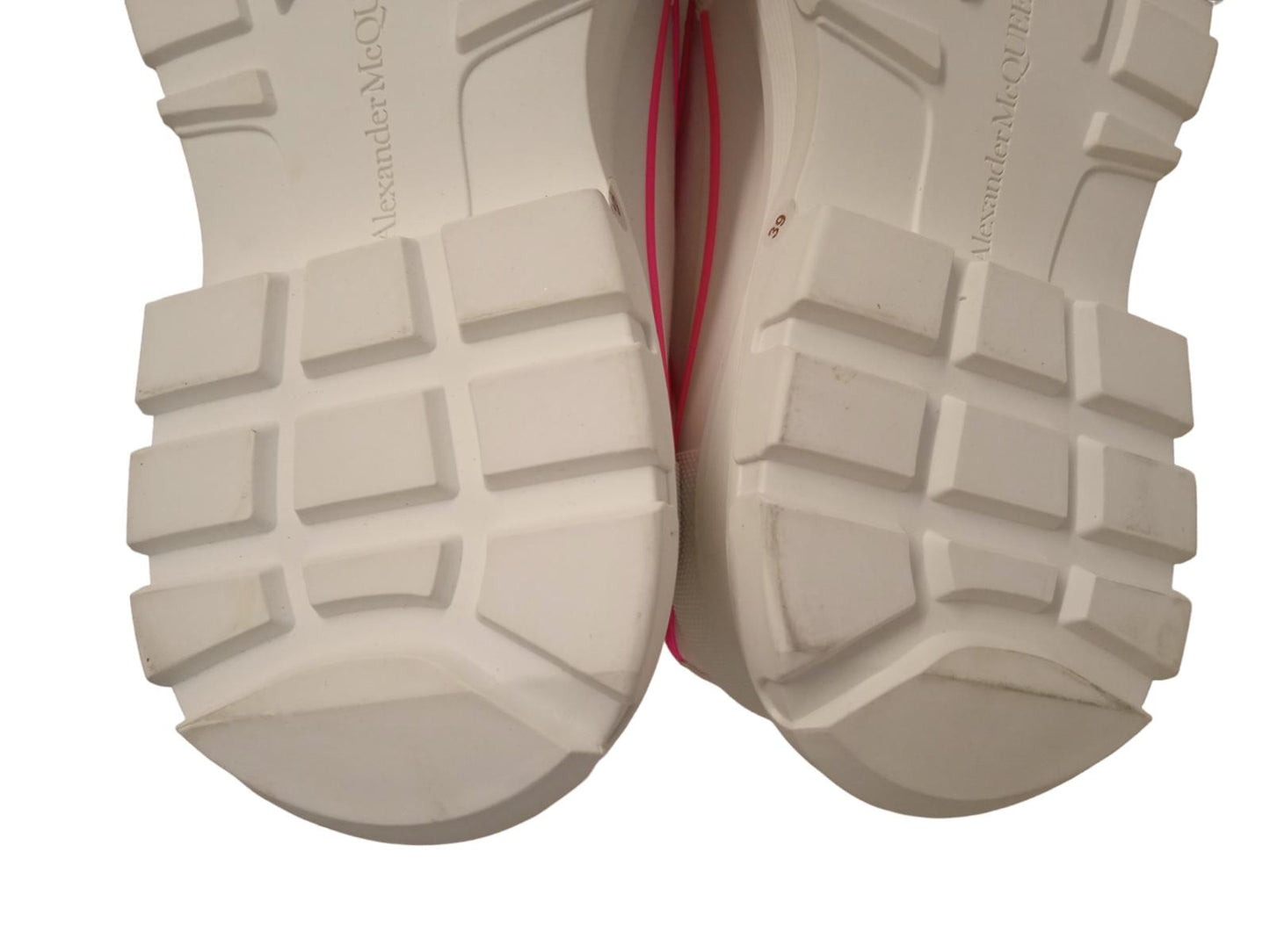 ALEXANDER MCQUEEN Tread Slick Sneakers Canvas White/Pink EU39 UK6 NEW RRP550