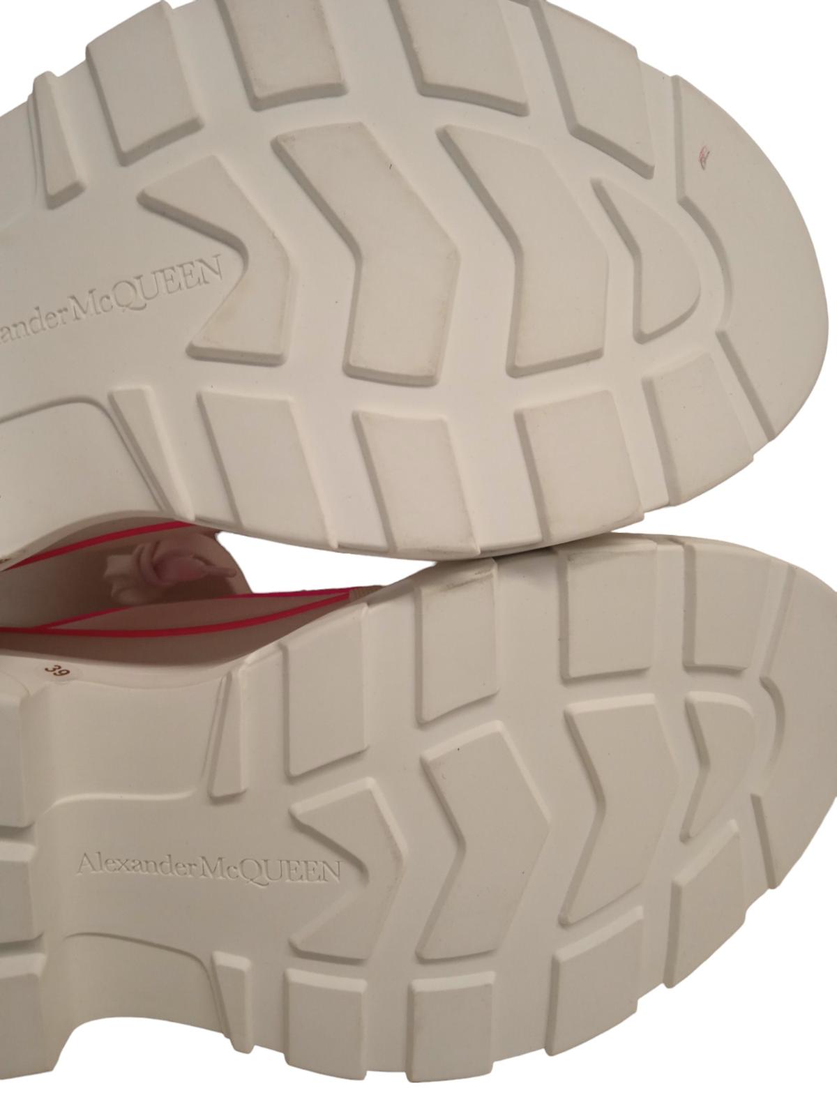 ALEXANDER MCQUEEN Tread Slick Sneakers Canvas White/Pink EU39 UK6 NEW RRP550