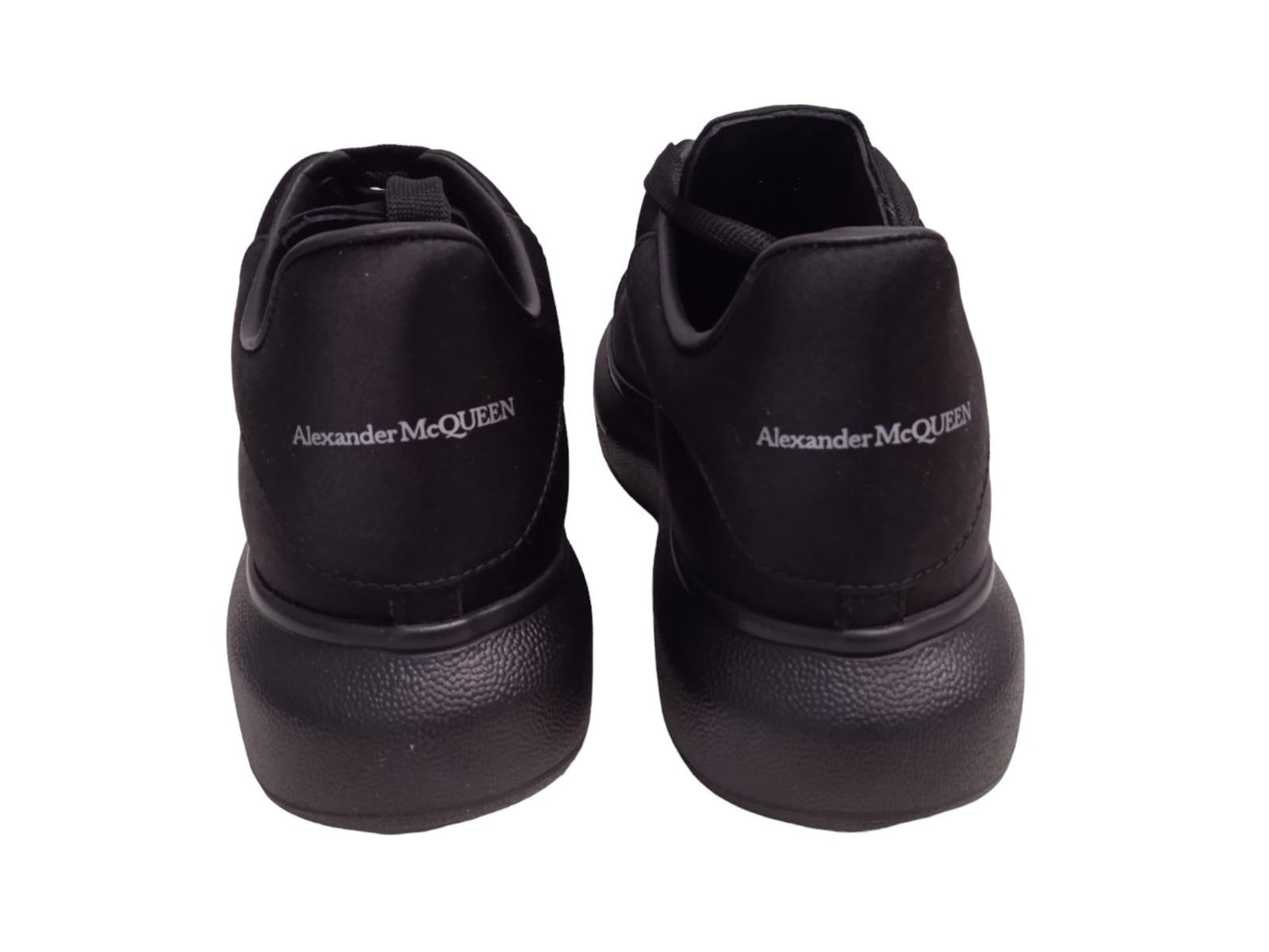 ALEXANDER MCQUEEN Runway Sneakers Satin Low Top Black EU38.5 UK5.5 NEW RRP490