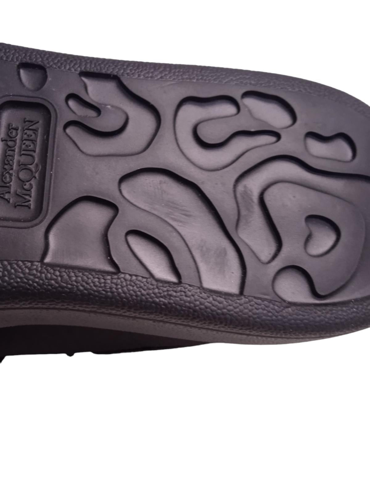 ALEXANDER MCQUEEN Runway Sneakers Satin Low Top Black EU38.5 UK5.5 NEW RRP490
