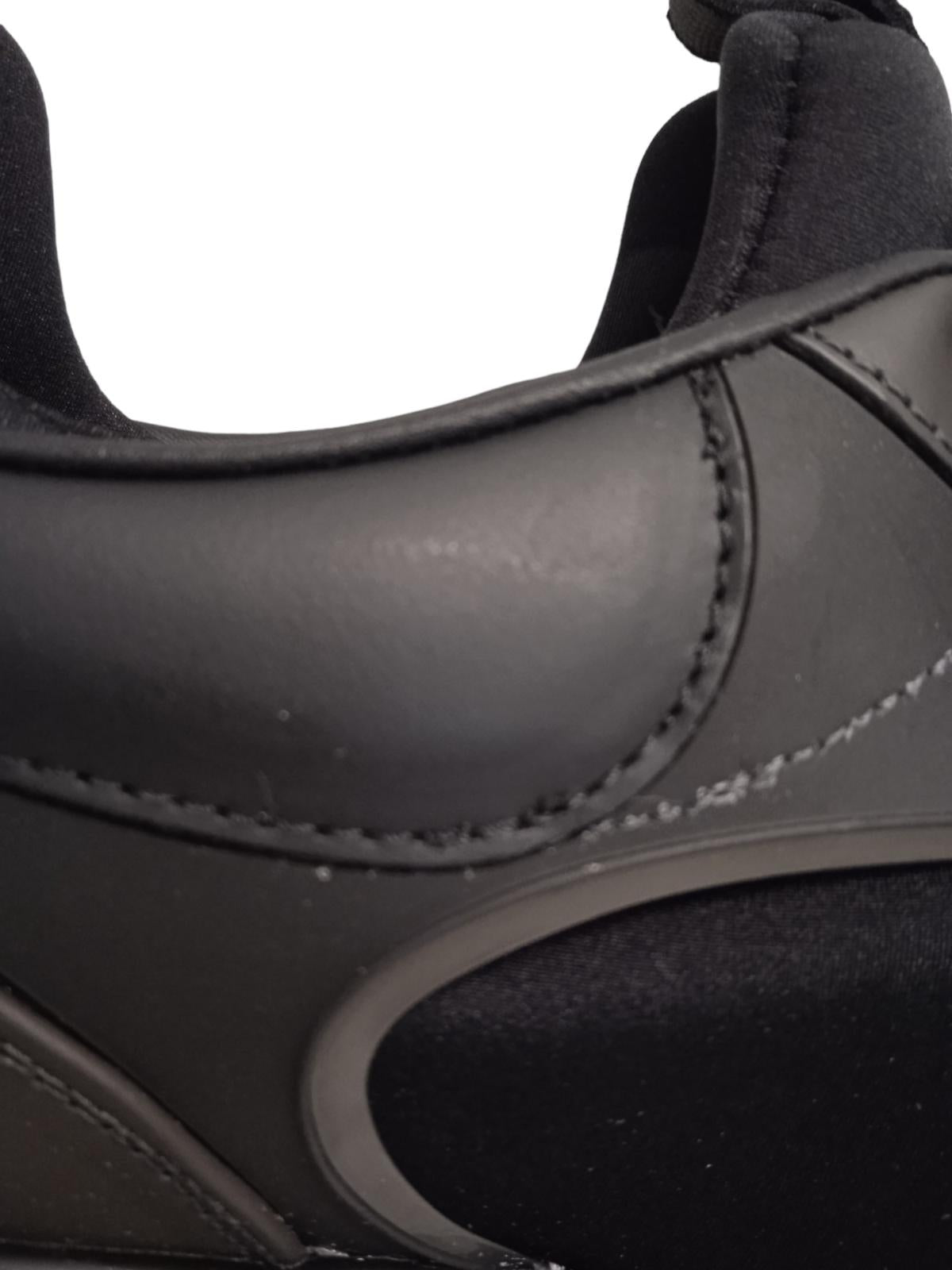 ALEXANDER MCQUEEN Court Neo Sock Sneakers Leather/Fabric Black UK9 NEW RRP590