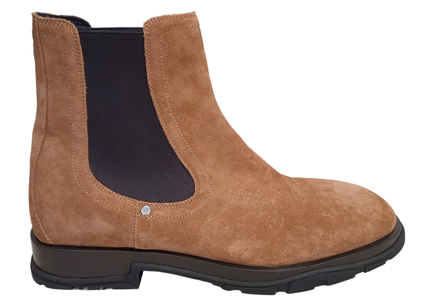 ALEXANDER MCQUEEN Tread Slim Chelsea Boots Suede Tan/Black EU44 UK10 NEW RRP790