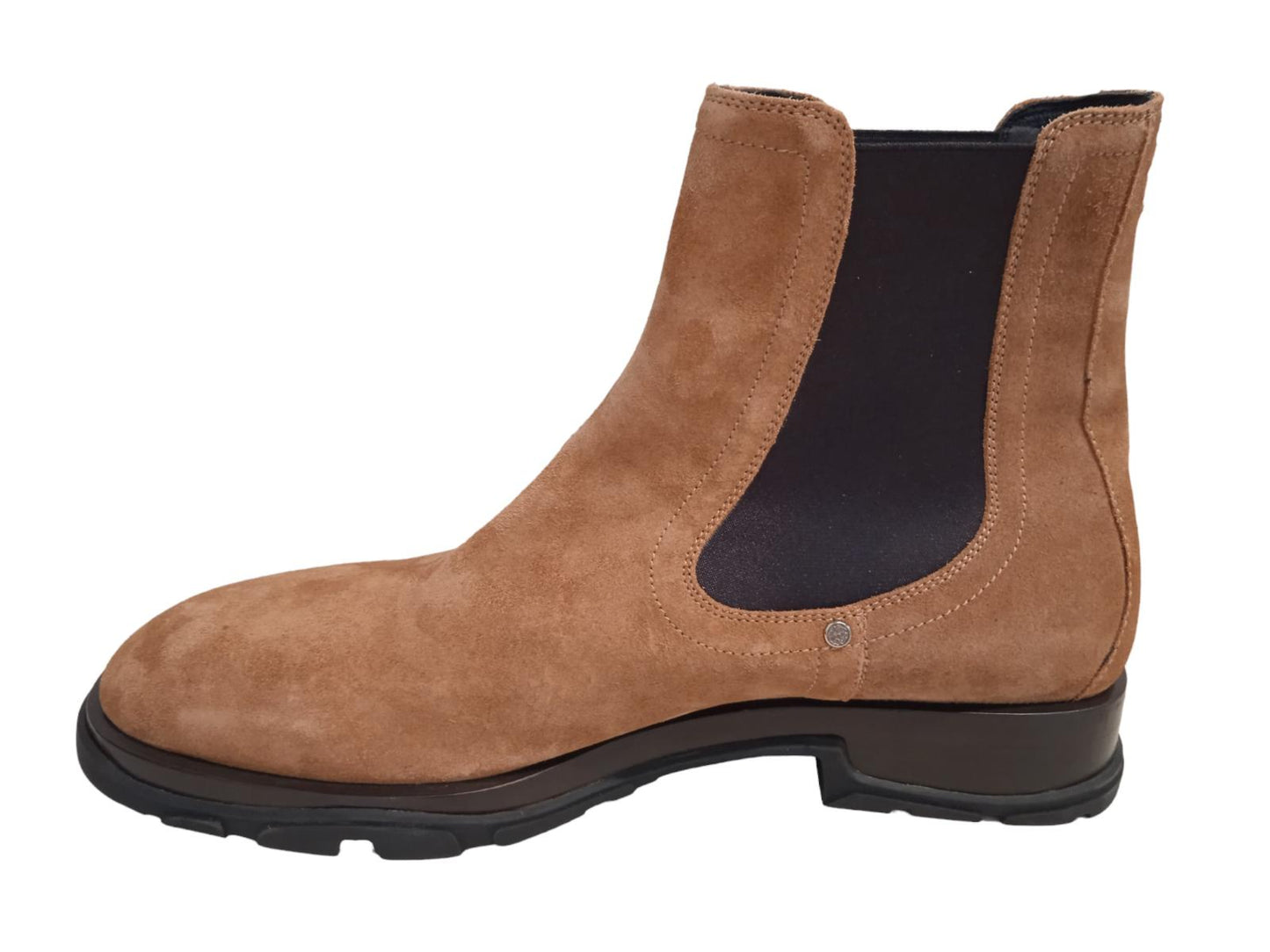 ALEXANDER MCQUEEN Tread Slim Chelsea Boots Suede Tan/Black EU44 UK10 NEW RRP790