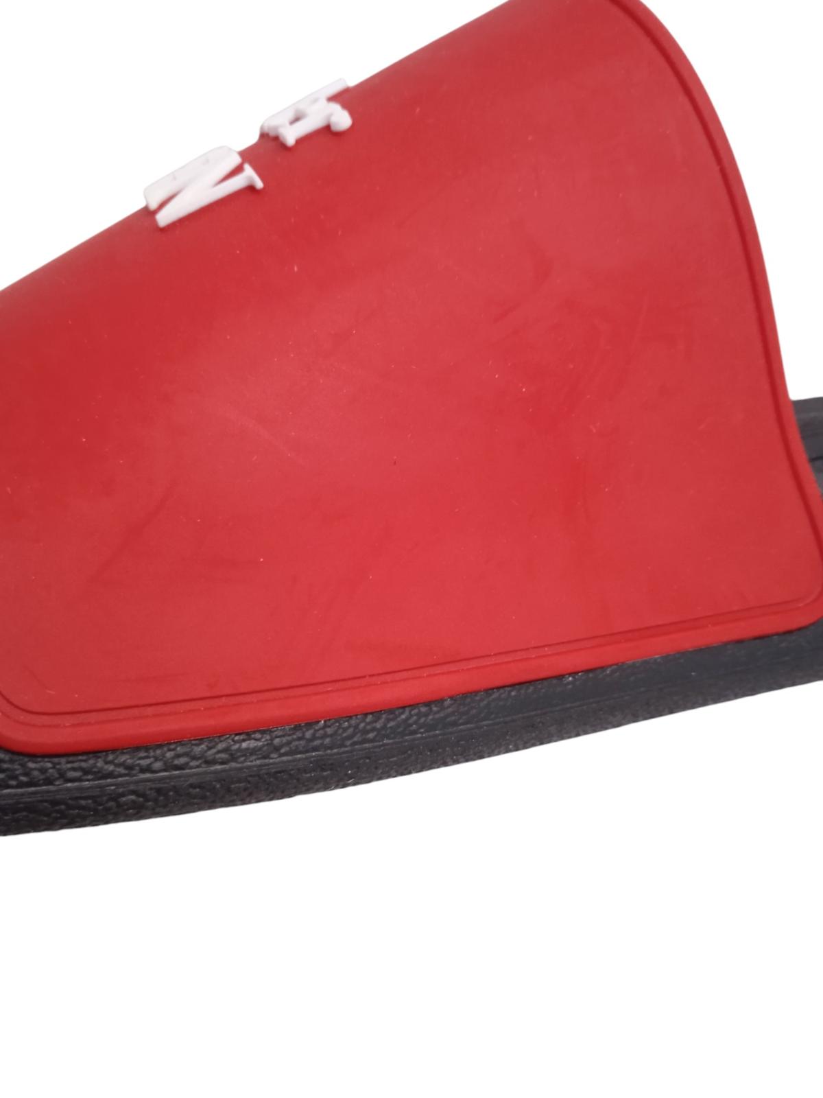 ALEXANDER MCQUEEN Logo Pool Slide Sandals Rubber Red White EU45 UK11 NEW RRP230
