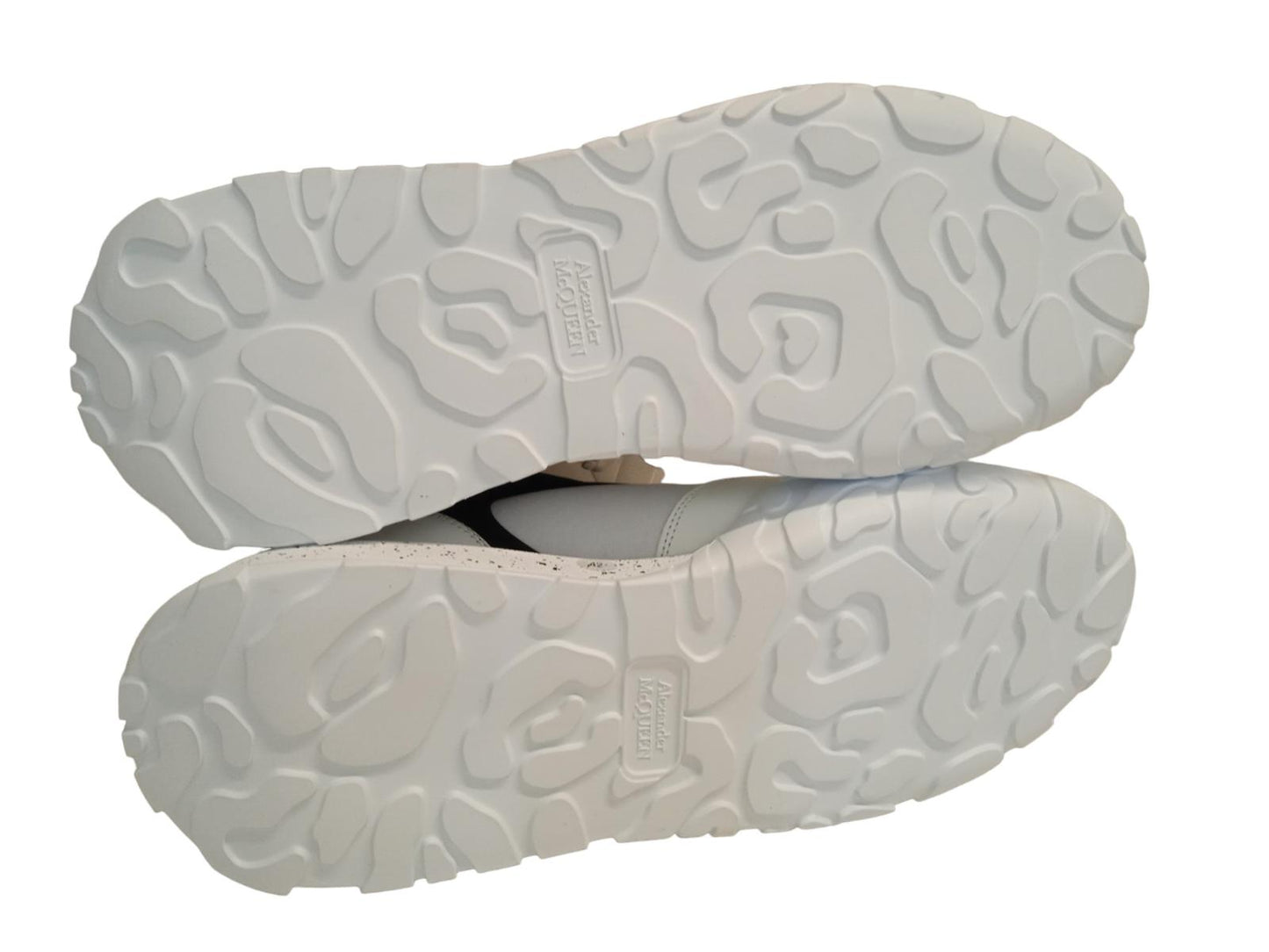 ALEXANDER MCQUEEN Court Eco Sneakers Leather/Fabric White/Black UK8 NEW RRP590