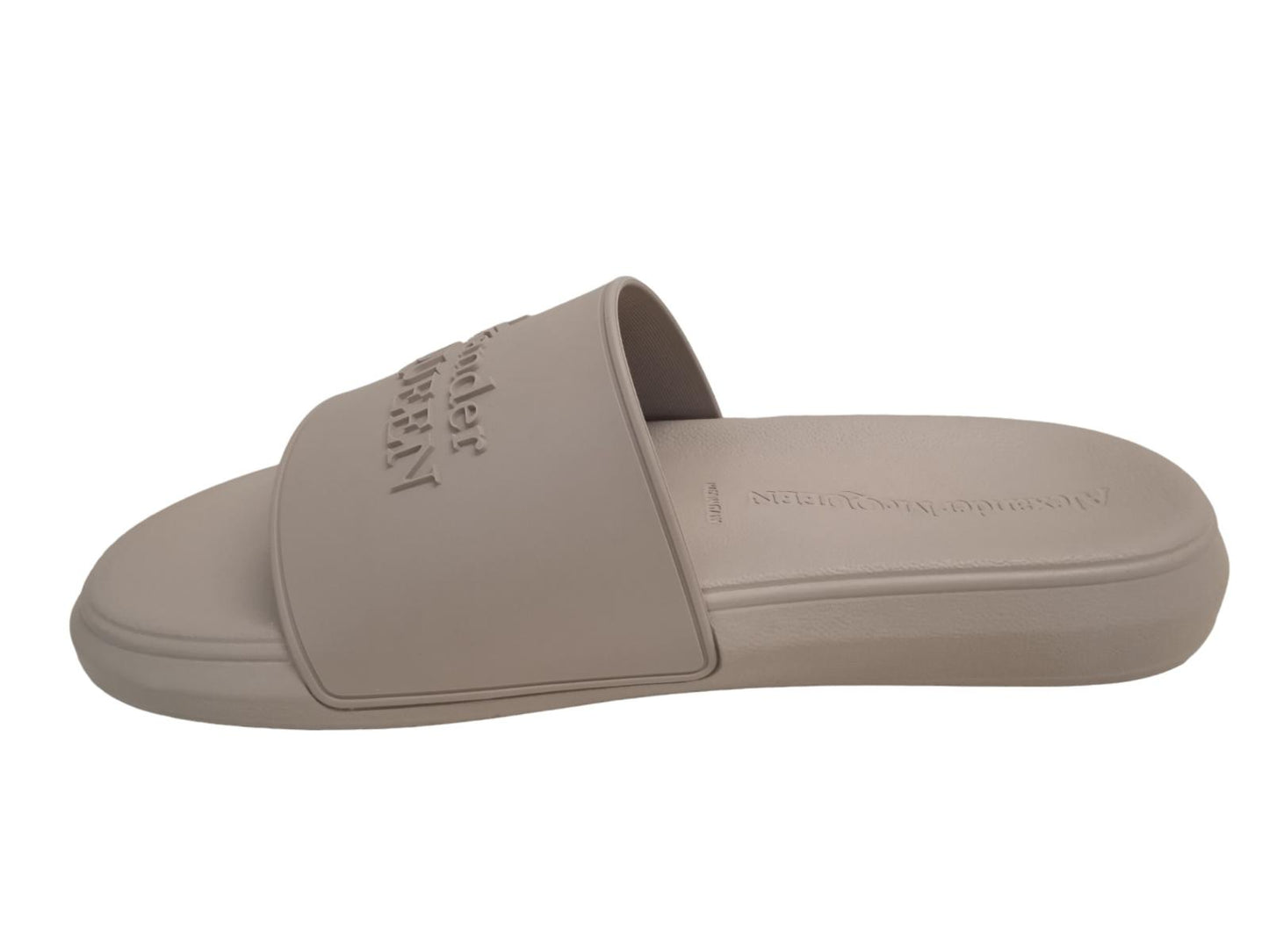 ALEXANDER MCQUEEN Logo Pool Slide Sandals Rubber Grey EU43 UK9 NEW RRP230