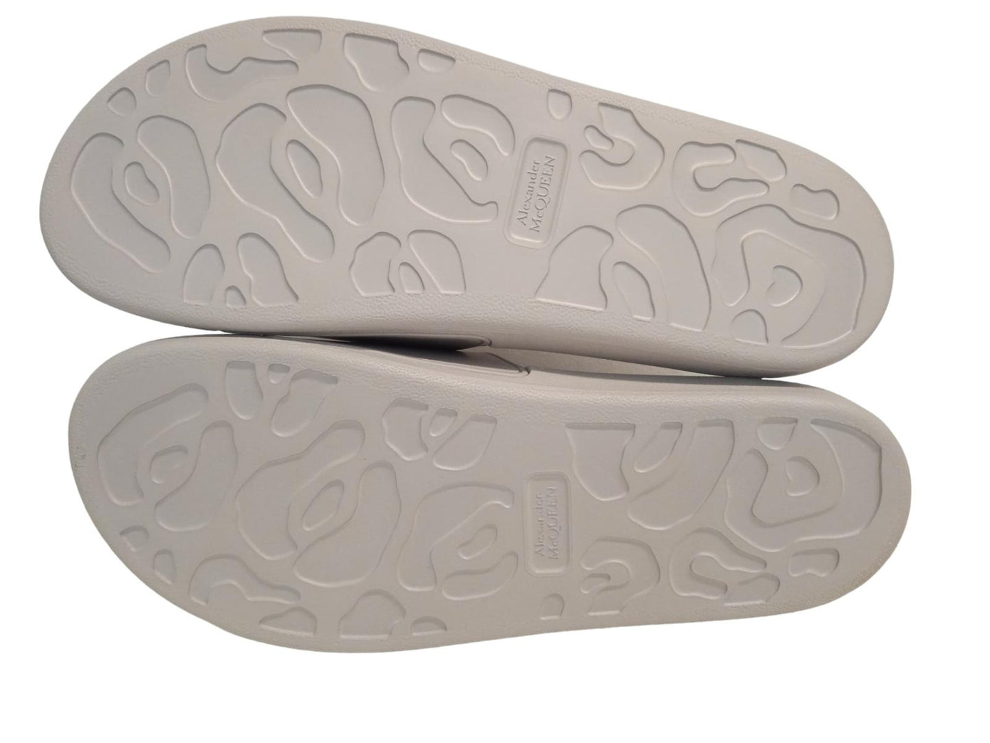 ALEXANDER MCQUEEN Logo Pool Slide Sandals Rubber Grey EU43 UK9 NEW RRP230