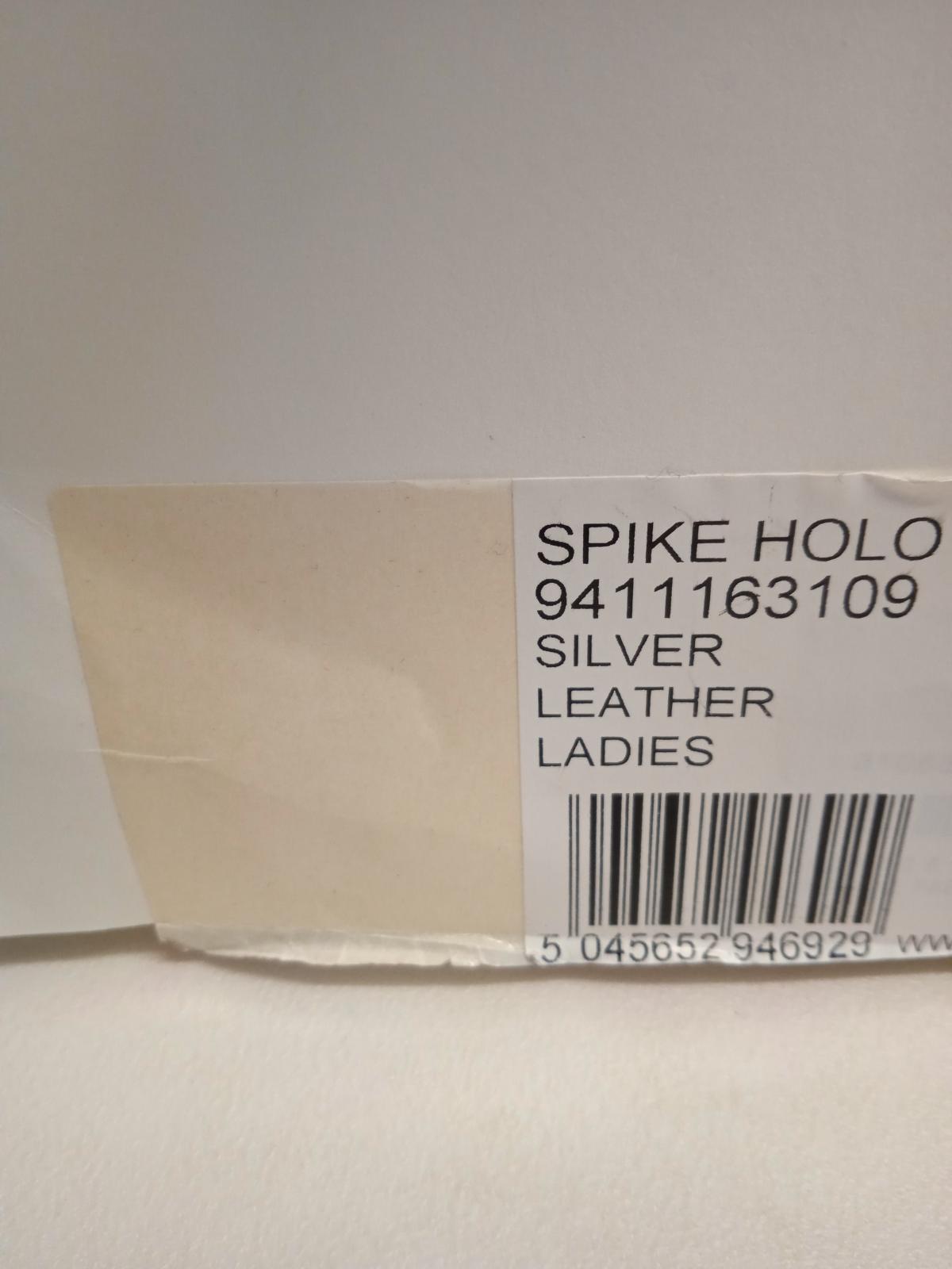 ALEXANDER MCQUEEN Spike Holo Sandals Leather Heeled Silver EU41 UK8 NEW RRP690