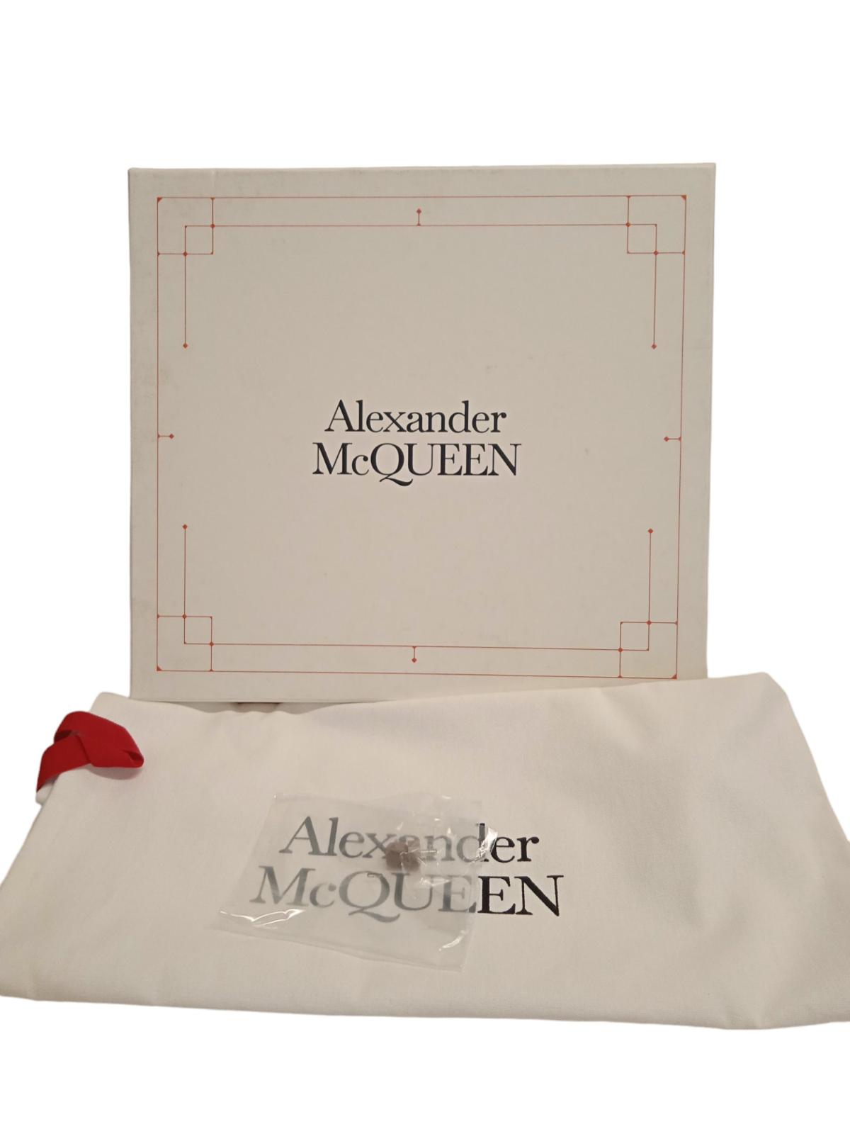 ALEXANDER MCQUEEN Spike Holo Sandals Leather Heeled Silver EU38 UK5 NEW RRP690
