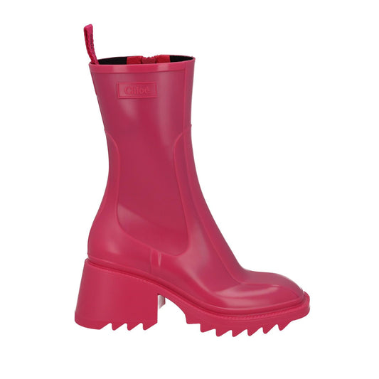 CHLOE Ladies Pink Betty Ankle Wellington Rain Boots Size EU37 UK4 RRP475 NEW