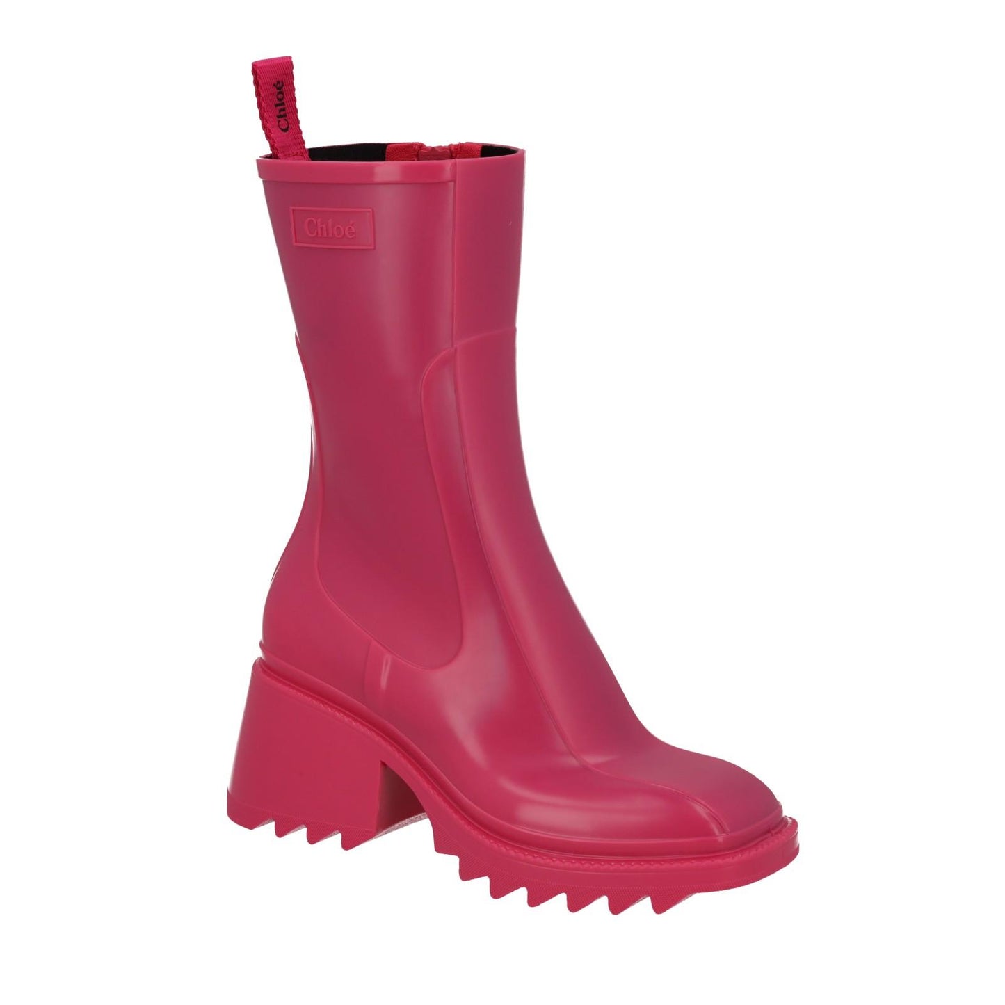 CHLOE Ladies Pink Betty Ankle Wellington Rain Boots Size EU37 UK4 RRP475 NEW