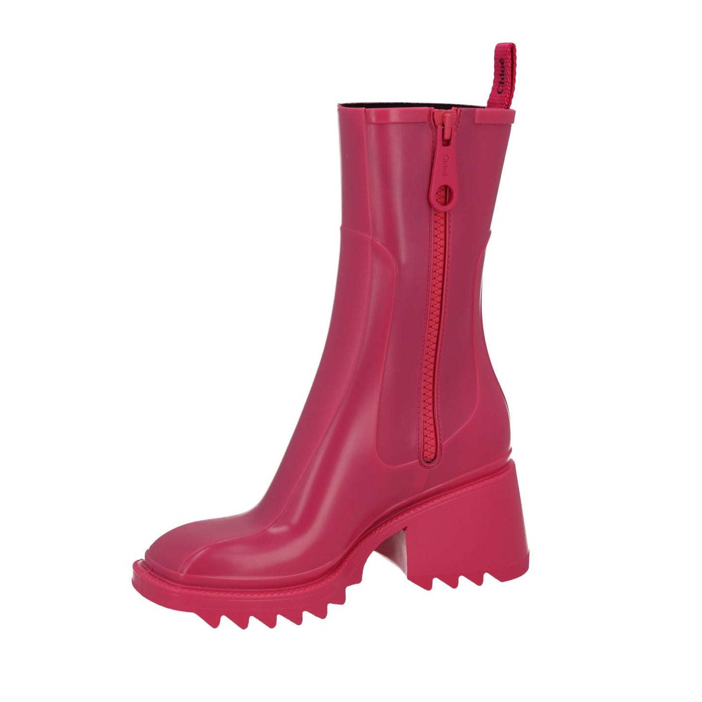 CHLOE Ladies Pink Betty Ankle Wellington Rain Boots Size EU37 UK4 RRP475 NEW