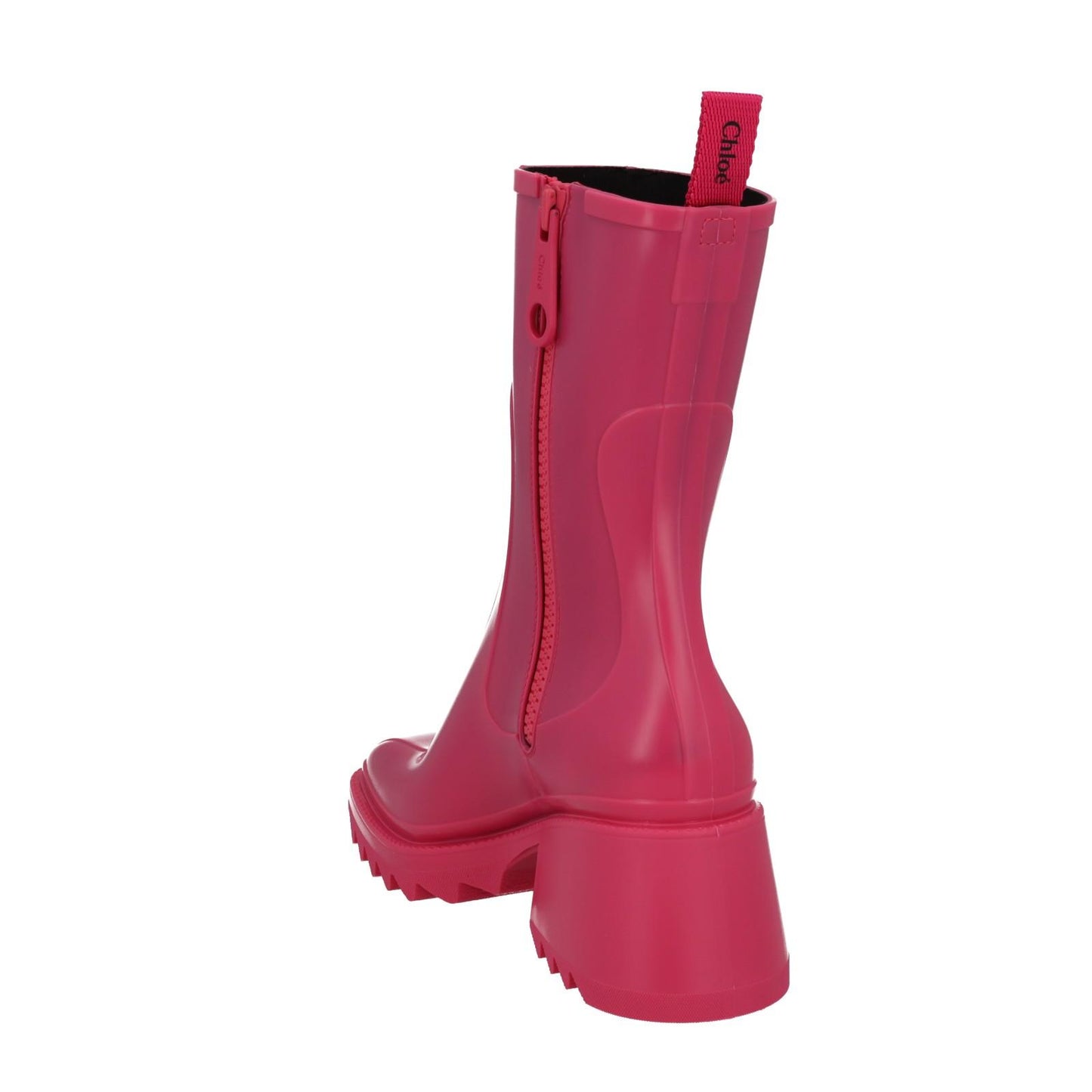 CHLOE Ladies Pink Betty Ankle Wellington Rain Boots Size EU37 UK4 RRP475 NEW