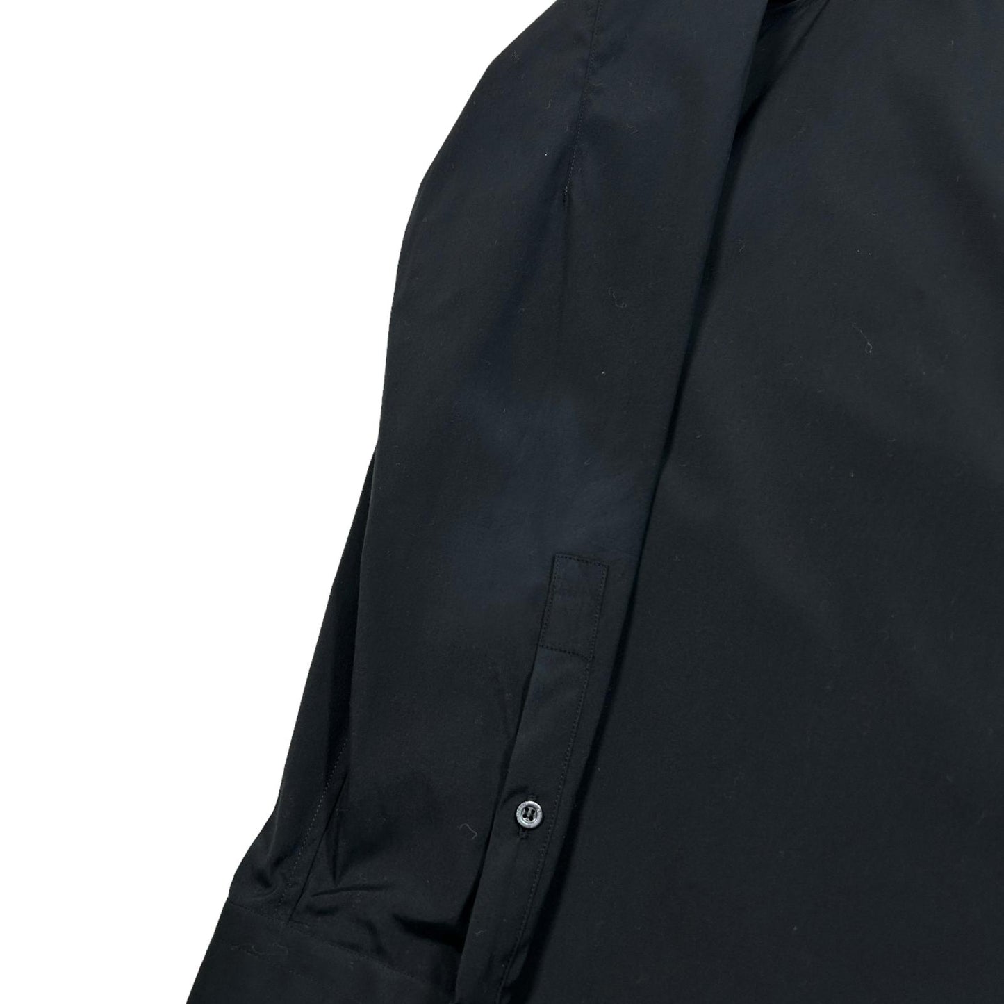 ALEXANDER MCQUEEN Mens Collar Detail LS Shirt Black Size 16.5 NEW RRP 440
