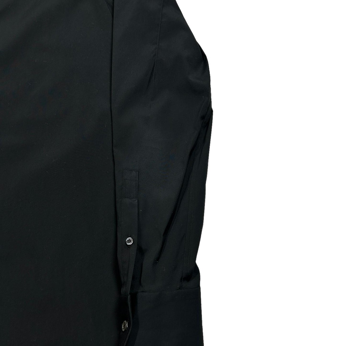 ALEXANDER MCQUEEN Mens Collar Detail LS Shirt Black Size 16.5 NEW RRP 440