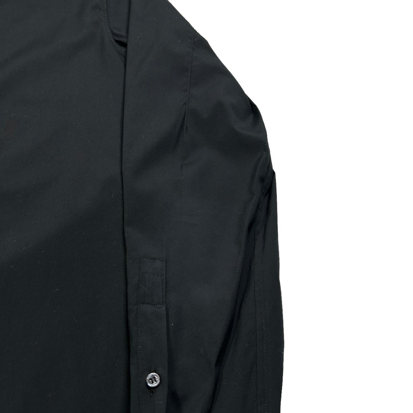 ALEXANDER MCQUEEN Mens Collar Detail LS Shirt Black Size 16.5 NEW RRP 440