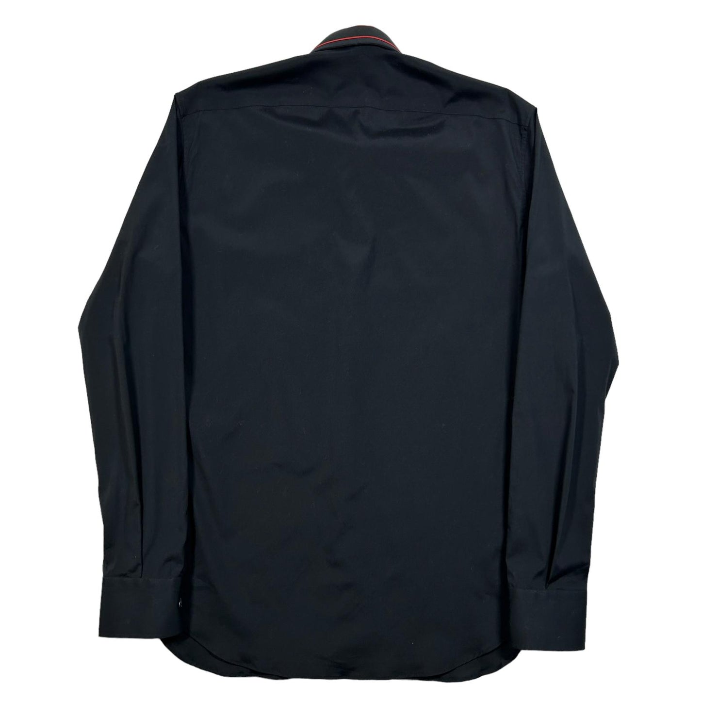 ALEXANDER MCQUEEN Mens Collar Detail LS Shirt Black Size 16.5 NEW RRP 440