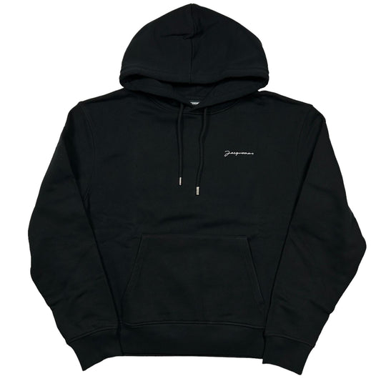 JACQUEMUS Mens Le Sweatshirt Brode Hoodie Black Size L NEW RRP 260