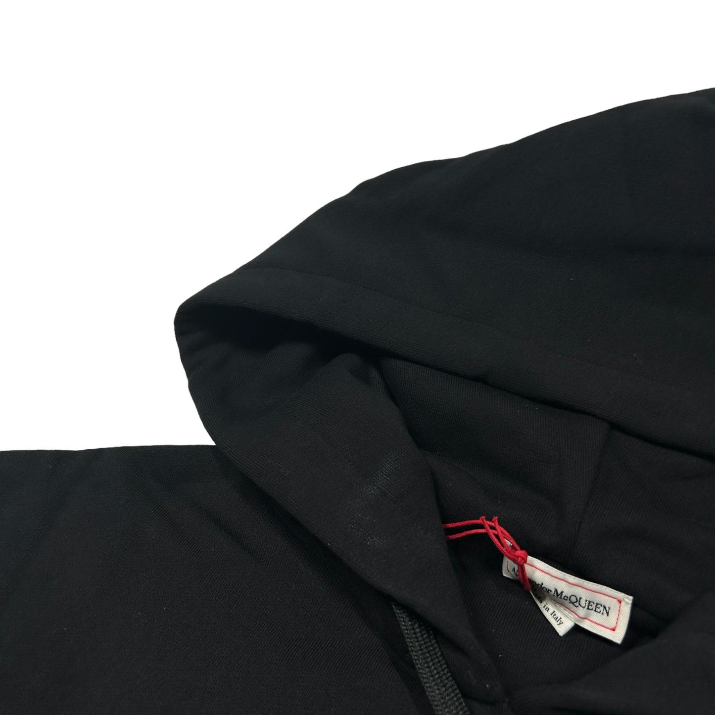ALEXANDER MCQUEEN Ladies Top Sweatshirt Logo Hoodie Black Size 38 NEW RRP 540