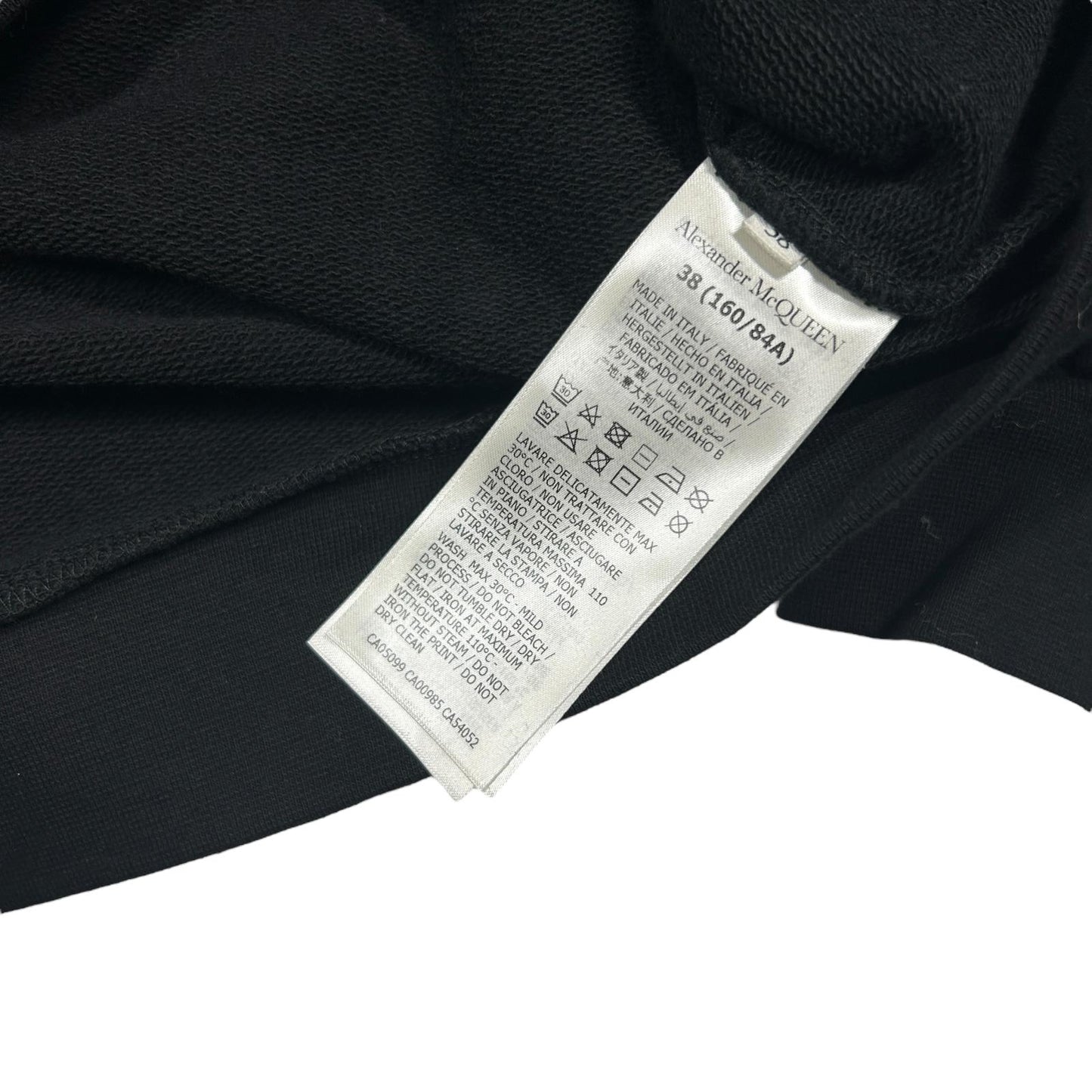 ALEXANDER MCQUEEN Ladies Top Sweatshirt Logo Hoodie Black Size 38 NEW RRP 540