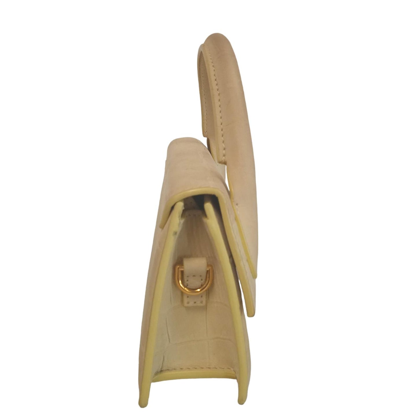 JACQUEMUS Ladies Beige Yellow Leather Le Chiquito Small Tote Bag NEW RRP 510