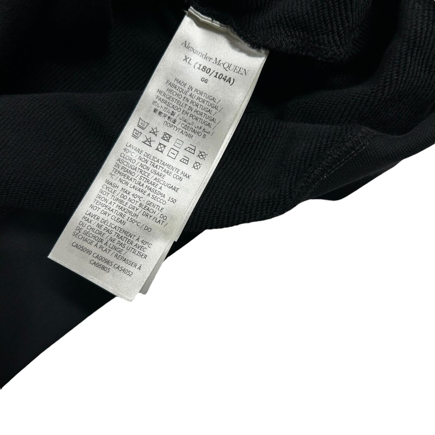 ALEXANDER MCQUEEN Mens Logo Tape Detail Hoodie Black Size XL NEW RRP 630