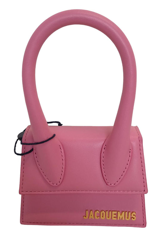 JACQUEMUS Le Chiquito Bag Leather Top Handle Mini Tote Pink OS NEW RRP395