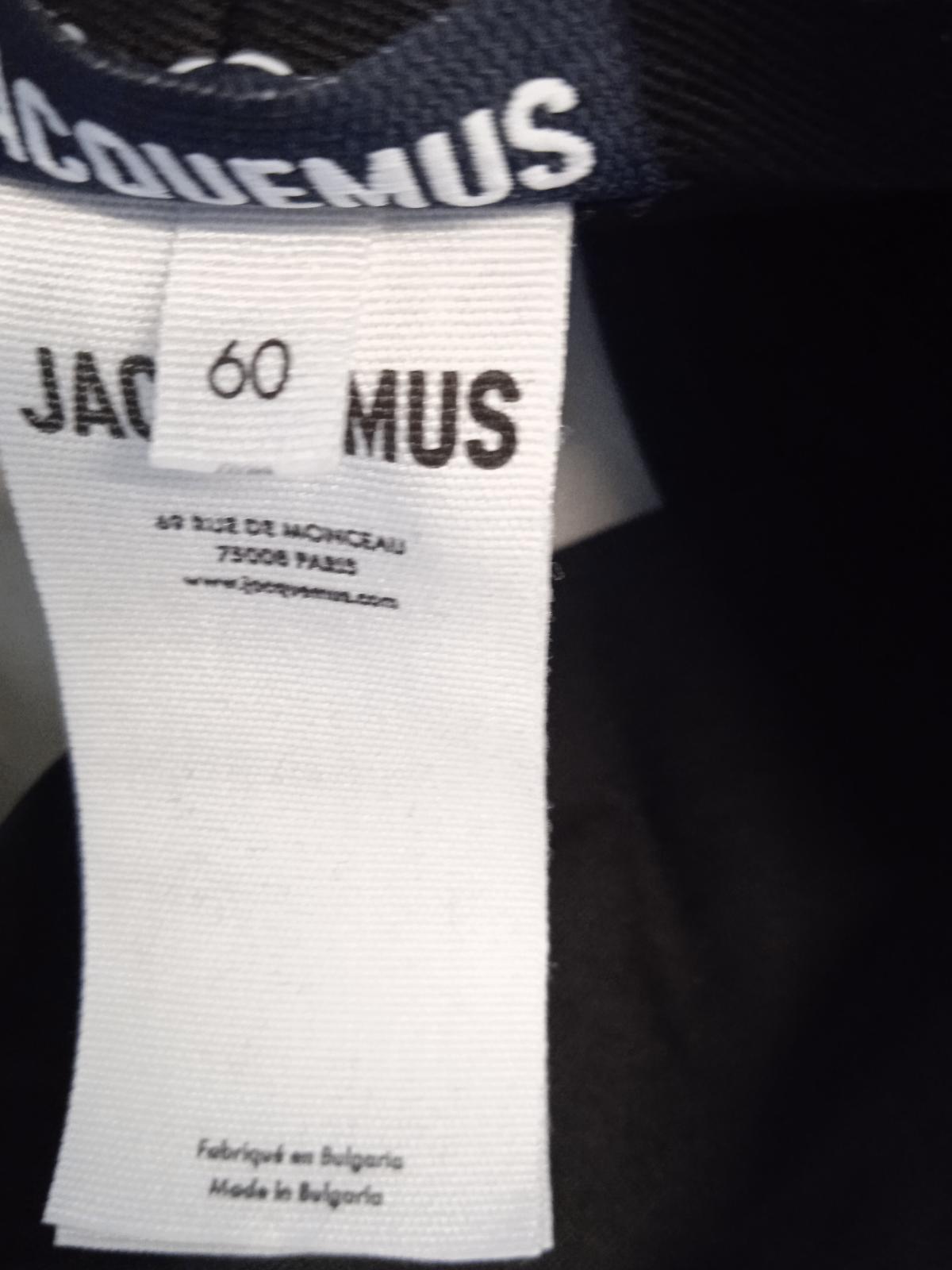 JACQUEMUS Le Bob Bando Hat Bucket Neck Strap Cotton Blend Black 60/M NEW RRP135