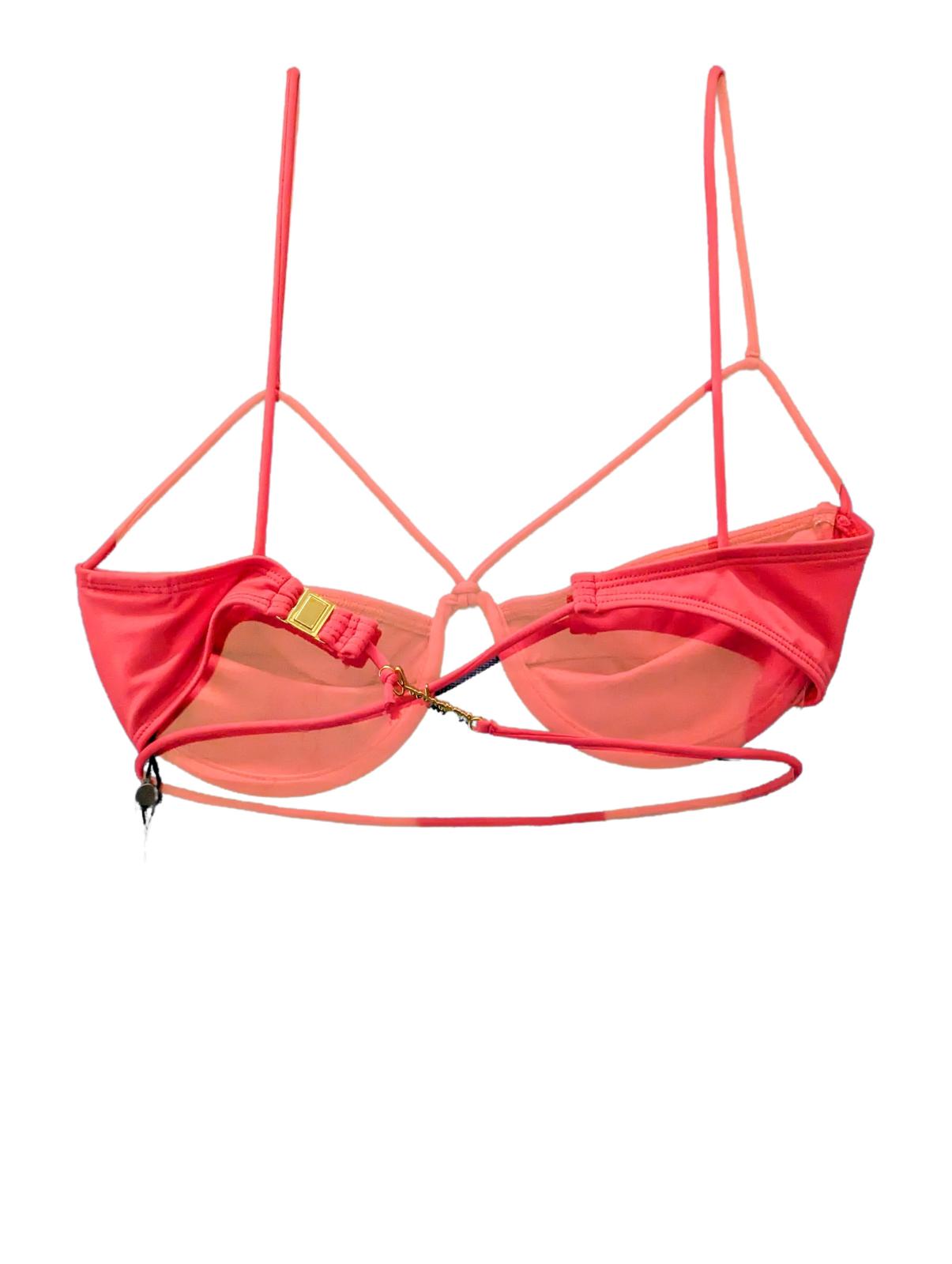 JACQUEMUS Le Haut Malliot Bikini Top Double Strap Pink Size XL NEW RRP 140
