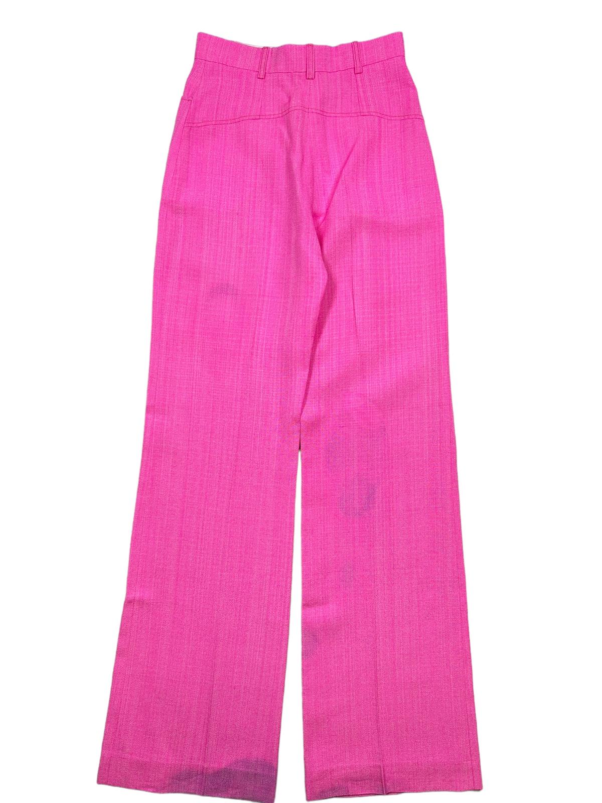 JACQUEMUS Le Pantalon Sauge High Waist Wide Leg Trousers Pink 36 NEW RRP: 675